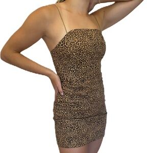 Urban Outfitters Colette stretch mini dress leopard print 2